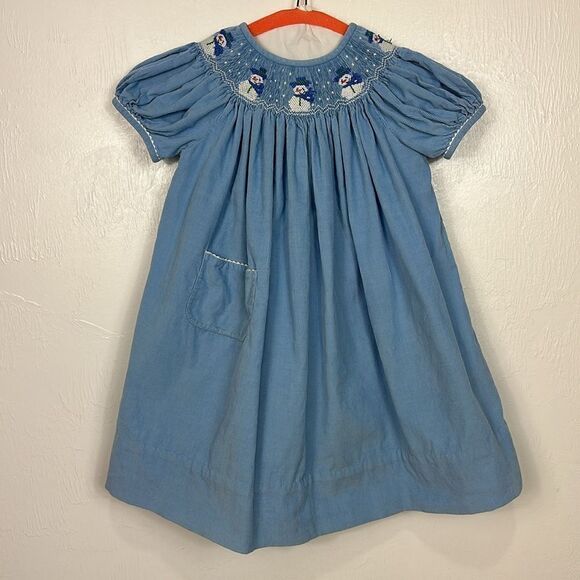 Amanda Remembered Blue Cotton Corduroy Short Sleeve Girt’s Dress Size 3 - Picture 1 of 7
